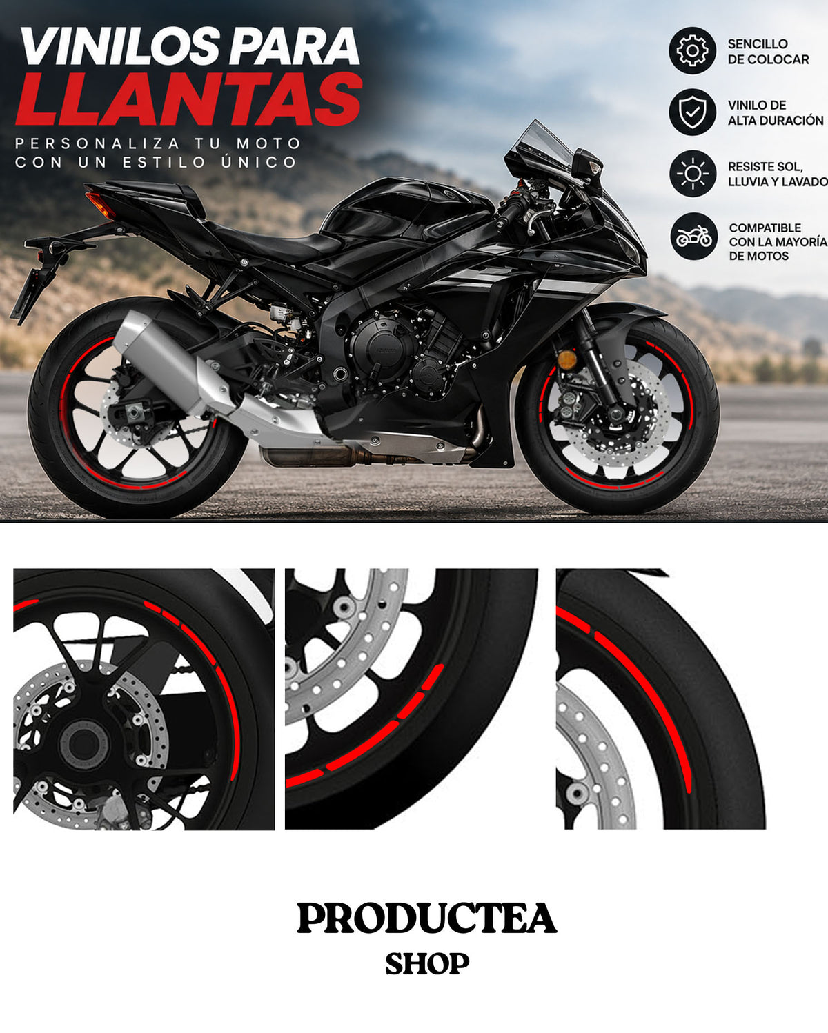 Pegatinas para llantas moto
