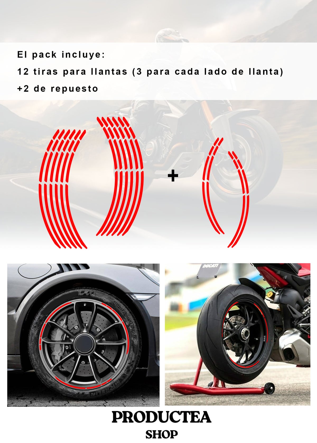 Pegatinas para llantas moto