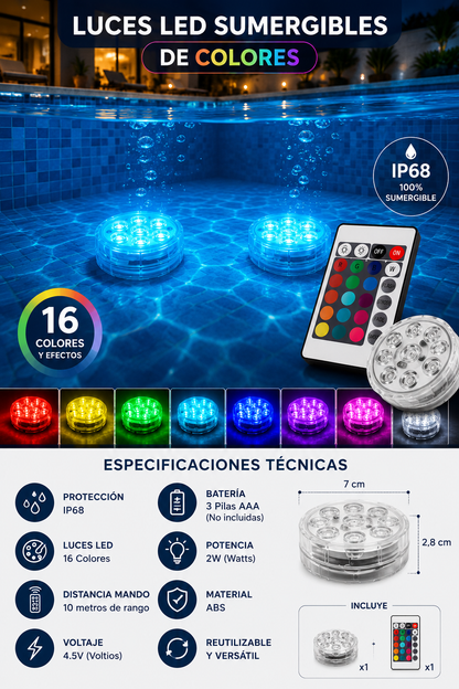 Luces led piscina - AquaGlow™