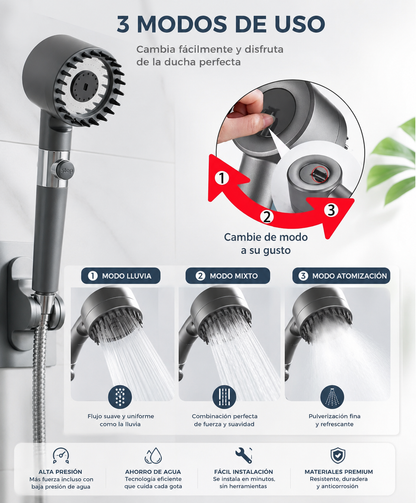 Alcachofa de ducha de alta presión + 3 Filtros de regalo - Pure™