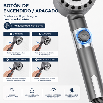Alcachofa de ducha de alta presión + 3 Filtros de regalo - Pure™