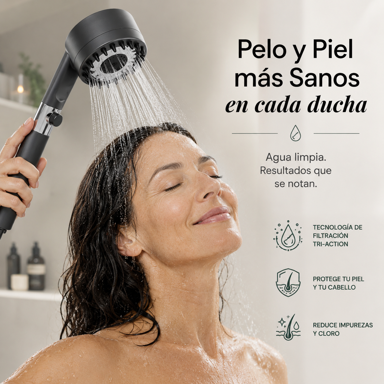 Alcachofa de ducha de alta presión + 3 Filtros de regalo - Pure™