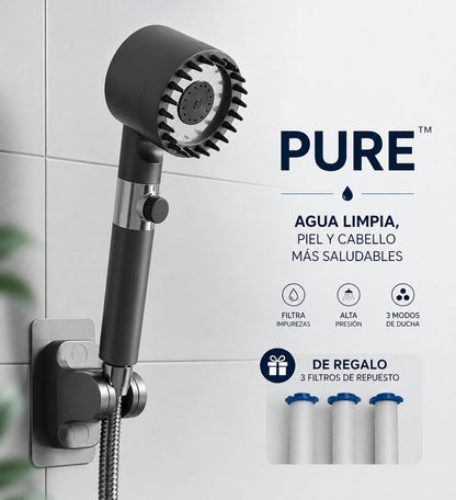 Alcachofa de ducha de alta presión + 3 Filtros de regalo - Pure™